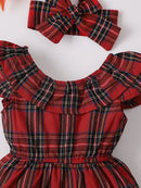 Vestido Infantil Natalino + Faixa