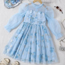 Vestido Infantil Vintage Azul