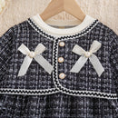 Vestido Infantil Xadrez com Laço