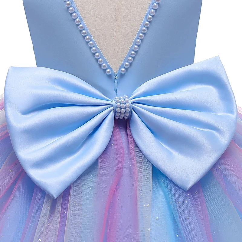 Vestido Infantil Princesa Laço + Faixa