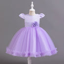 Vestido Infantil Princesa Tule Lilás
