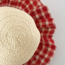 Vestido Infantil Xadrez + Chapéu