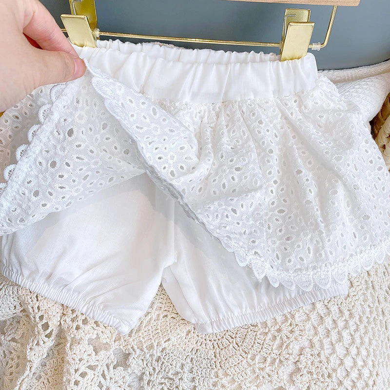 Conjunto Infantil Renda Branco