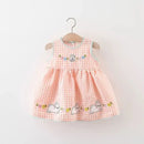 Vestido Infantil Xadrez Bordadinho