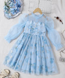 Vestido Infantil Vintage Azul