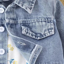 Conjunto Vestido Floral e Casaco Jeans - Loja BiBia