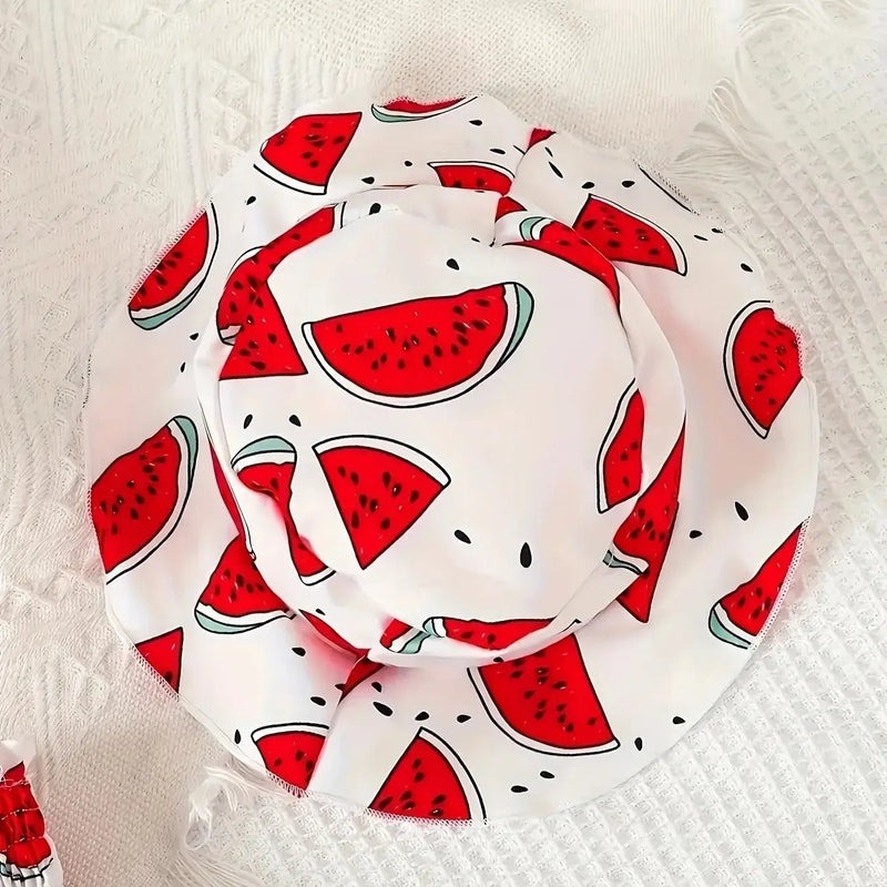 Vestido Infantil Fruit + Chapéu