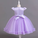 Vestido Infantil Princesa Tule Lilás