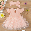 Vestido Infantil Borboletinhas + Faixa