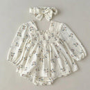 Romper Infantil Floridinho + Faixa - Loja BiBia