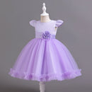 Vestido Infantil Princesa Tule Lilás