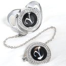 Chupeta Prata + Prendedor Inicial