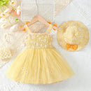 Vestido Infantil Margaridinha + Chapéu