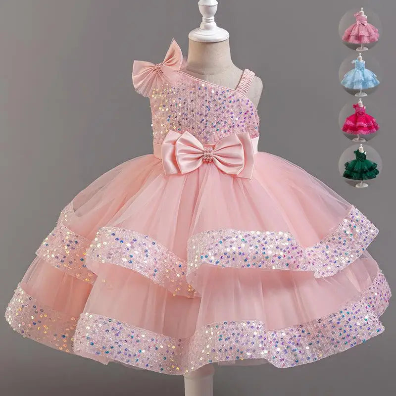 Vestido Infantil Luxo Paetê