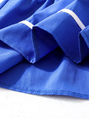 Vestido Infantil Azul Laço