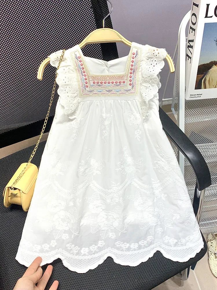 Vestido Infantil Lese Bordado