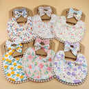 Kit Infantil Babador Florais 3 PÇS