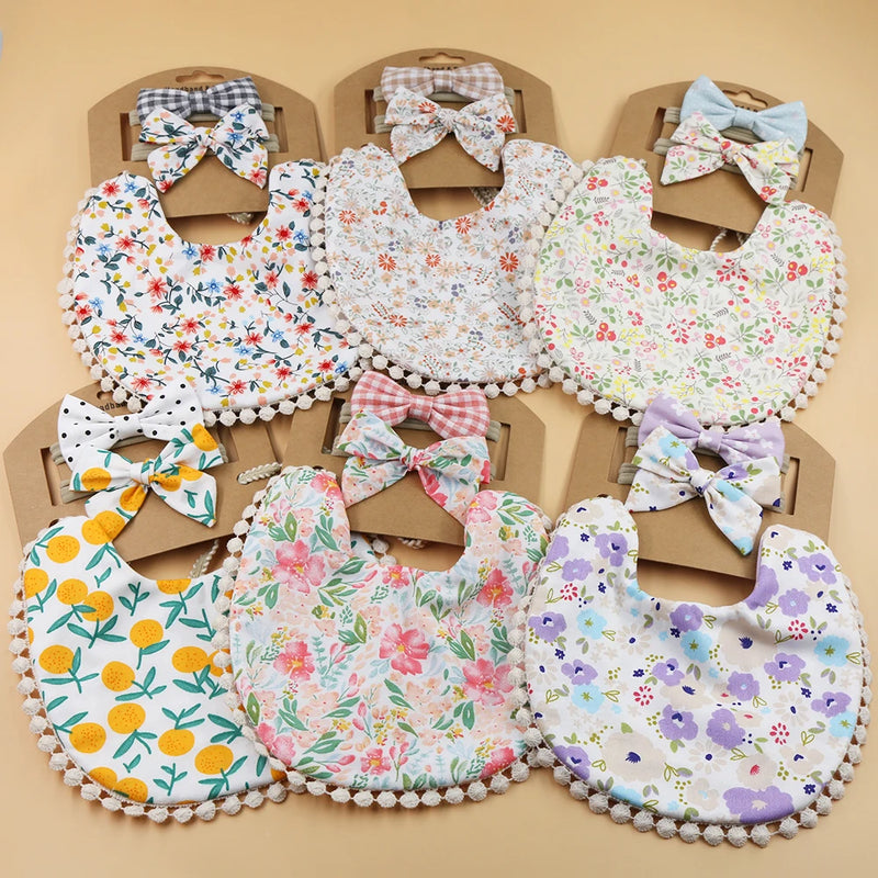 Kit Infantil Babador Florais 3 PÇS