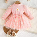 Vestido Infantil Tule Floridinho Margarida