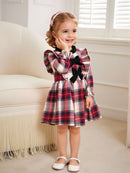 Vestido Infantil Xadrez + Chapeuzinho