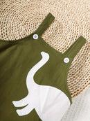 Conjunto Jardineira Infantil Dinos