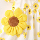 Vestido Infantil Verão Girassol + Adereço