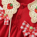 Vestido Infantil Moranguete + Bolsinha