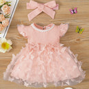 Vestido Infantil Borboletinhas + Faixa