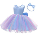 Vestido Infantil Princesa Laço + Faixa