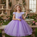 Vestido Infantil Princesa Tule Lilás