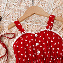 Vestido Infantil + Bolsinha Coração - Loja BiBia