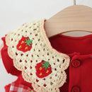 Vestido Infantil Moranguete + Bolsinha