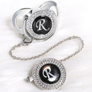 Chupeta Prata + Prendedor Inicial