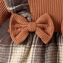 Romper Infantil Xadrez + Laço