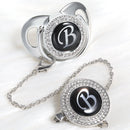 Chupeta Prata + Prendedor Inicial