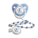 Chupeta Inicial Luxo Strass Azul