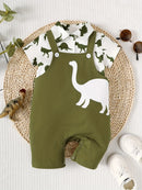 Conjunto Jardineira Infantil Dinos