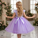 Vestido Infantil Princesa Tule Lilás