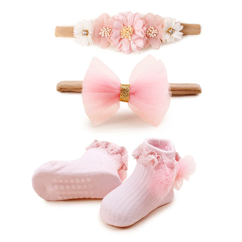 Kit Flower Meia + faixas
