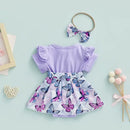Romper Baby Borboletas + Faixa