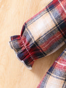 Vestido Infantil Xadrez + Chapeuzinho