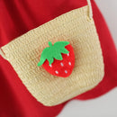 Vestido Infantil Moranguete + Bolsinha