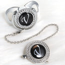 Chupeta Prata + Prendedor Inicial