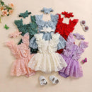 Romper Infantil Borboletinhas + Tiara