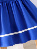 Vestido Infantil Azul Laço