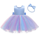 Vestido Infantil Princesa Laço + Faixa