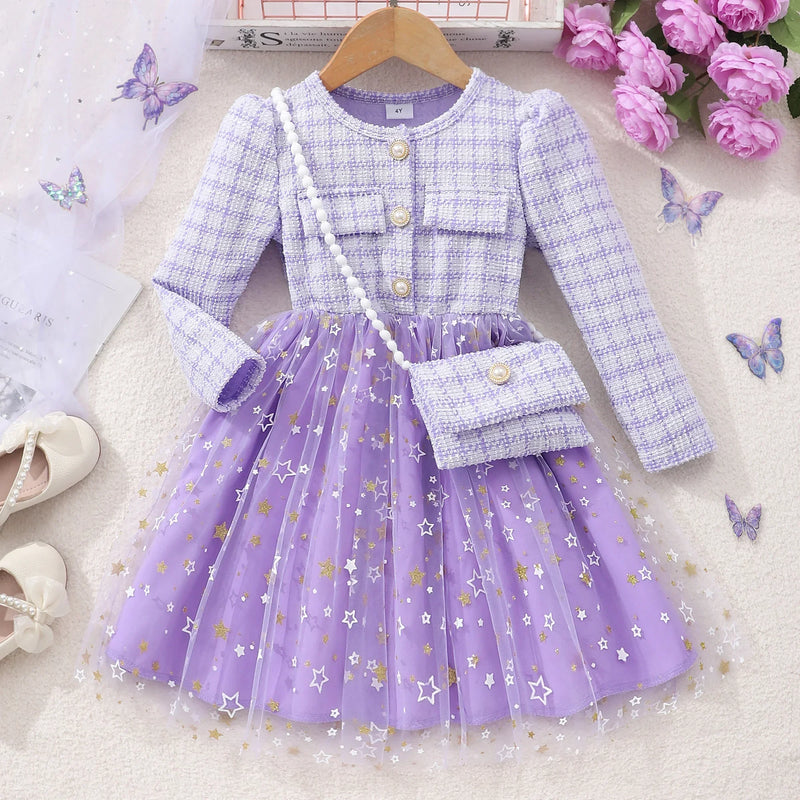 Vestido Infantil Stella + Bolsinha