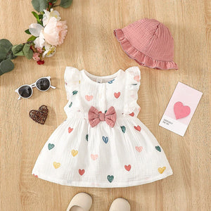 Vestido Infantil Algodãozinho + Chapéu