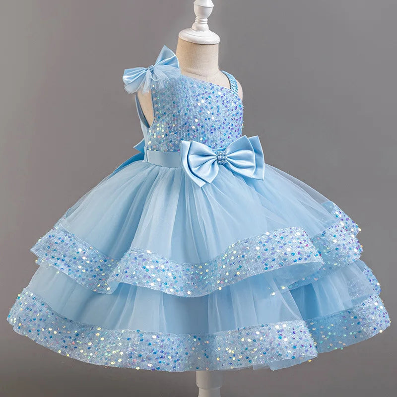Vestido Infantil Luxo Paetê