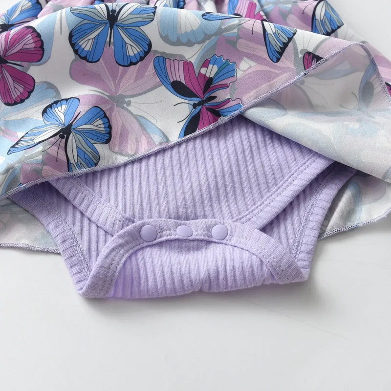 Romper Baby Borboletas Mangas + Faixa